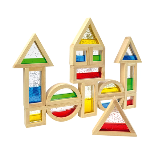 Blocs de construction en bois avec paillettes | Eduplay Blocs de construction en bois avec paillettes | Eduplay